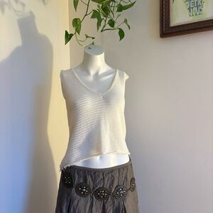 Vintage Y2K Semi-Sheer Crochet Tank Top (Size M)